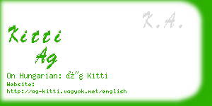 kitti ag business card